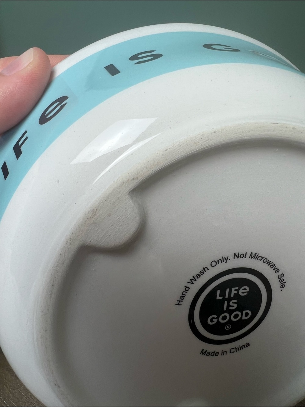 Life Is Good Ceramic Pet Food Water Bowl Set 6” Cat Dog Outdoors Gorpcore - Picture 8 of 13